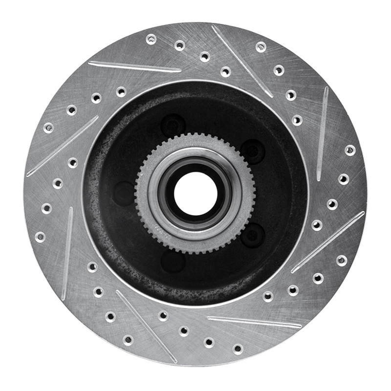 Chevrolet Suburban 1500 Brake Rotor (1) - Front Left - DFC - Drilled & Slotted - Silver - `92-`02
