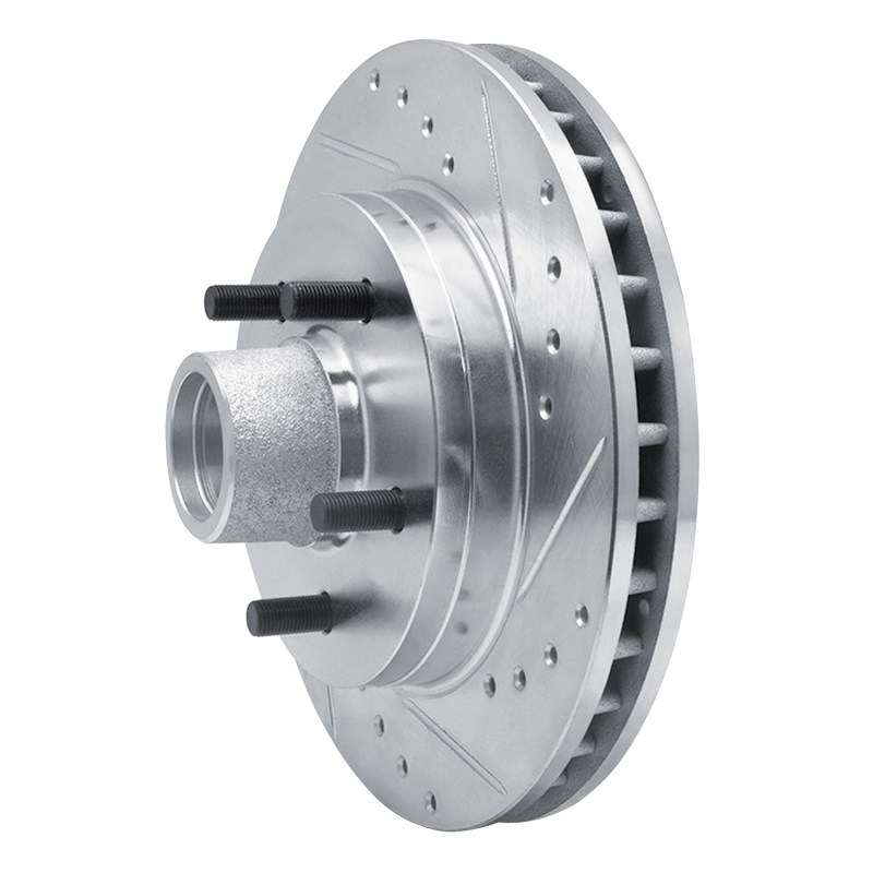 Chevrolet C1500 Suburban Brake Rotor (1) - Front Right - DFC - Drilled & Slotted - Silver - `92-`02