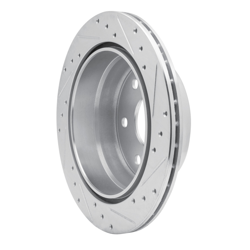 Chevrolet Silverado 1500 HD Brake Rotor (1) - Rear Left - DFC - Drilled & Slotted - Silver - `99-`07