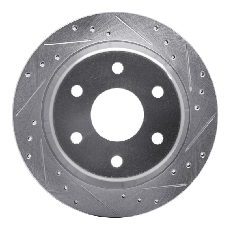 Chevrolet Silverado 1500 HD Brake Rotor (1) - Rear Right - DFC - Drilled & Slotted - Silver - `99-`07