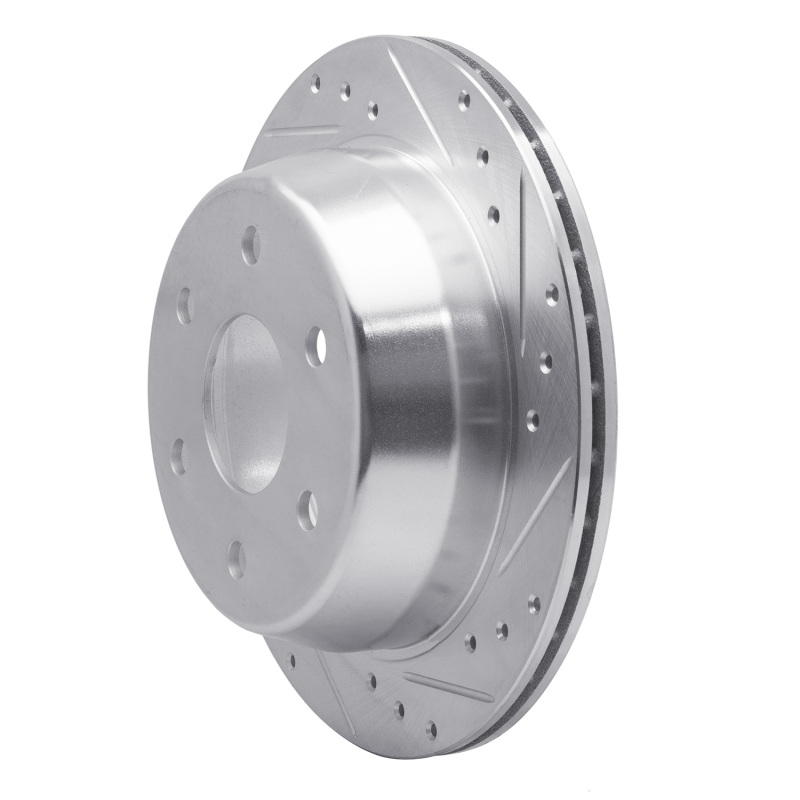 Chevrolet Silverado 1500 HD Brake Rotor (1) - Rear Right - DFC - Drilled & Slotted - Silver - `99-`07