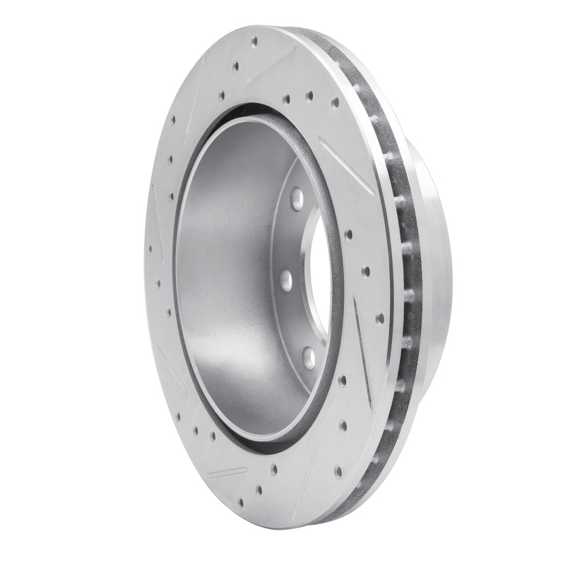 Chevrolet Silverado 2500 Brake Rotor (1) - Rear Right - DFC - Drilled & Slotted - Silver - `99-`25