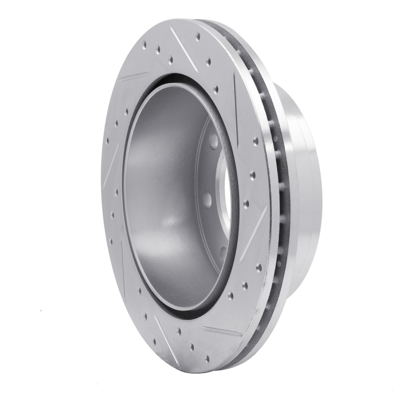 Chevrolet Silverado 3500 HD Brake Rotor (1) - Rear Left - DFC - Drilled & Slotted - Silver - `99-`20