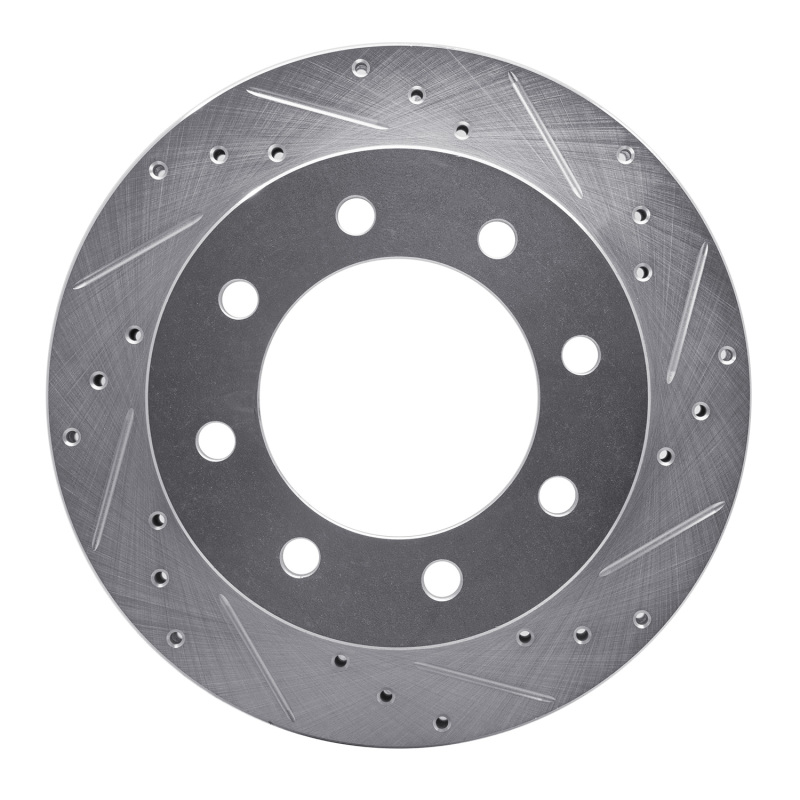 Chevrolet Silverado 3500 Brake Rotor (1) - Rear Right - DFC - Drilled & Slotted - Silver - `99-`20