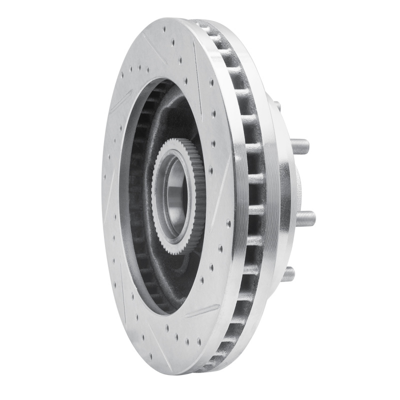 Chevrolet Express 2500 Brake Rotor (1) - Front Left - DFC - Drilled & Slotted - Silver - `01-`02