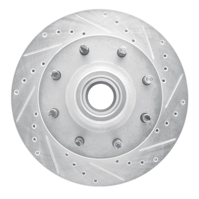 Chevrolet Express 3500 Brake Rotor (1) - Front Right - DFC - Drilled & Slotted - Silver - `01-`02