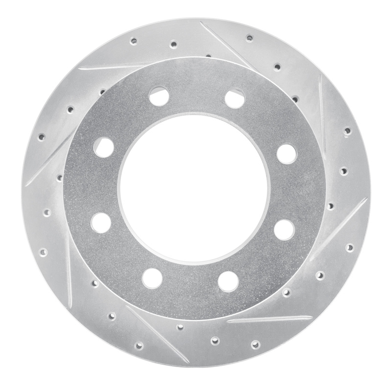 Chevrolet Silverado 3500 Brake Rotor (1) - Rear Right - DFC - Drilled & Slotted - Silver - `01-`10