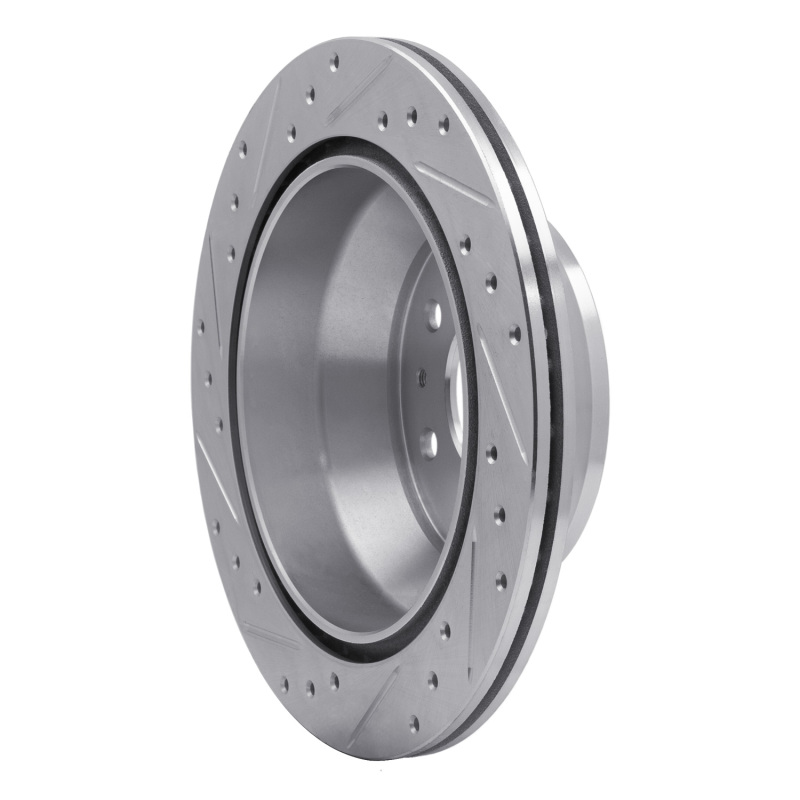 Buick Rainier Brake Rotor (1) - Rear Right - DFC - Drilled & Slotted - Silver - `02-`09