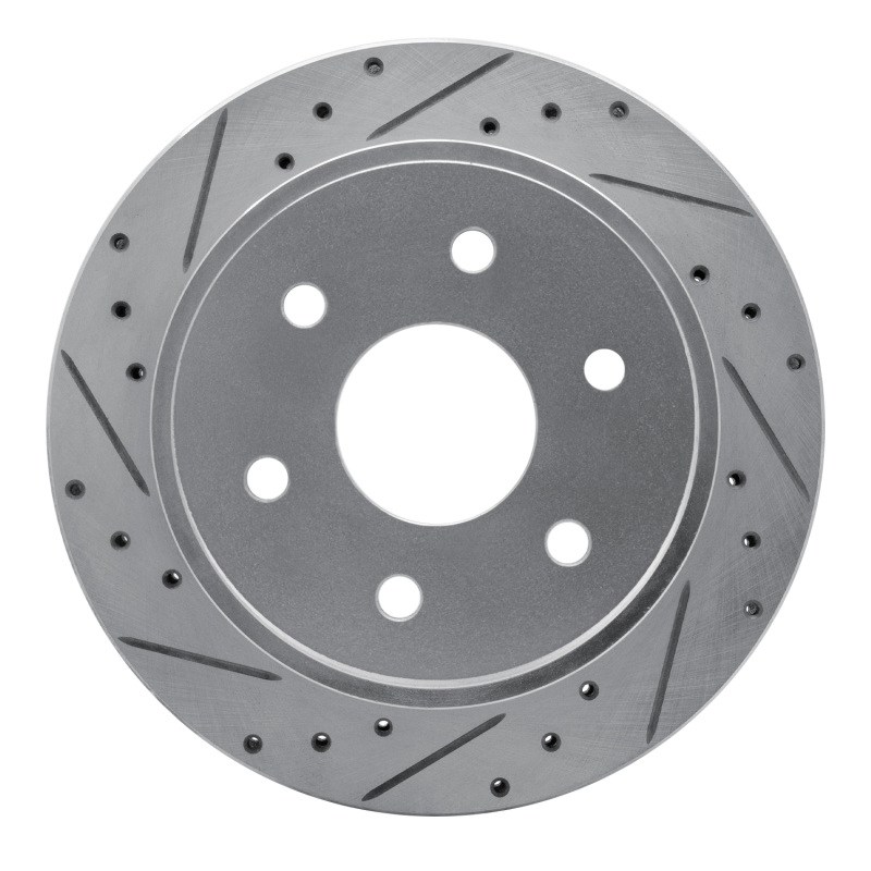 Chevrolet Express 2500 Brake Rotor (1) - Rear Left - DFC - Drilled & Slotted - Silver - `03-`05