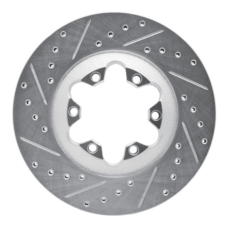Chevrolet Colorado Brake Rotor (1) - Front Left - DFC - Drilled & Slotted - Silver - `04-`08