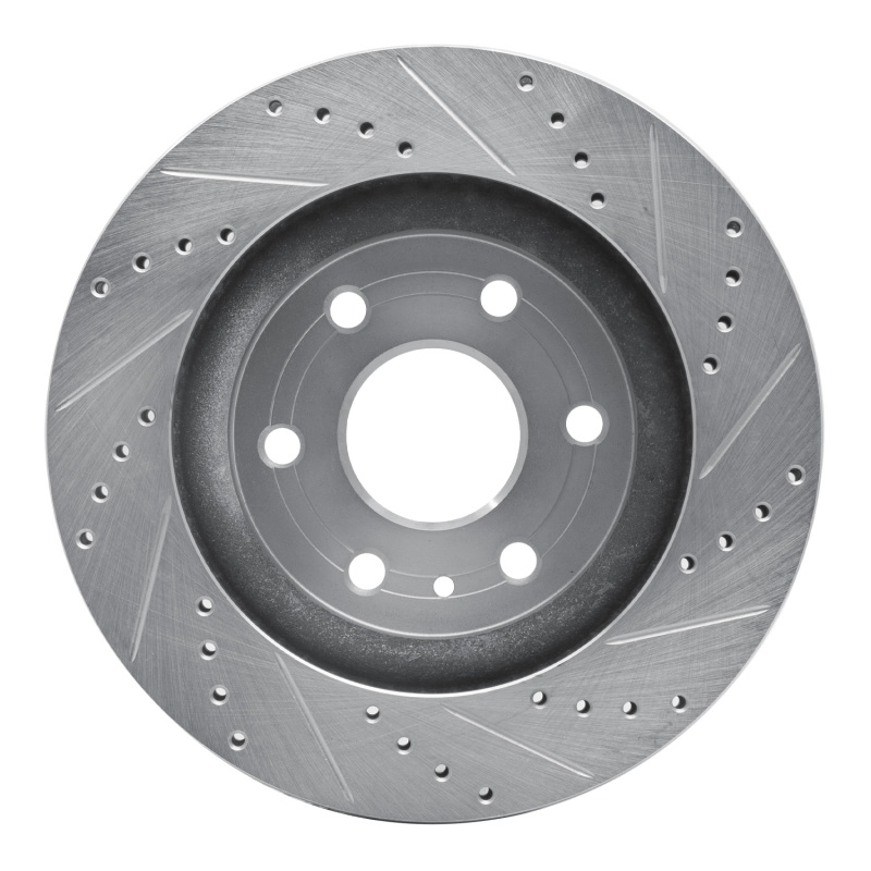 Buick Enclave Brake Rotor (1) - Front Left - DFC - Drilled & Slotted - Silver - `07-`17