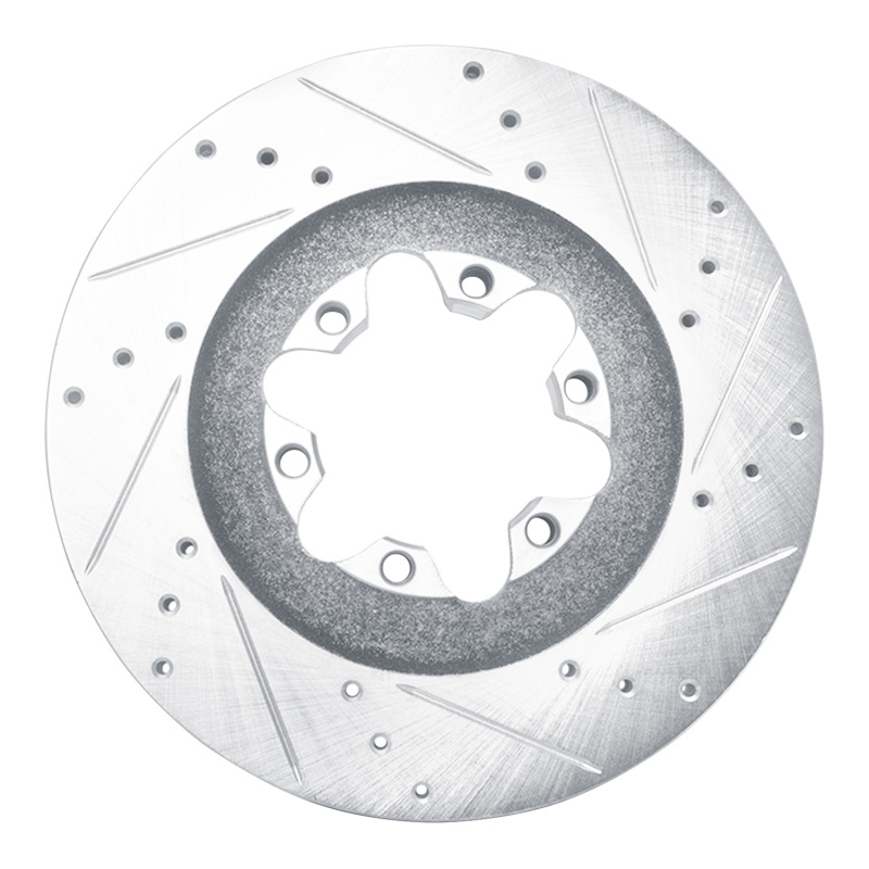 Chevrolet Colorado Brake Rotor (1) - Front Right - DFC - Drilled & Slotted - Silver - `09-`12