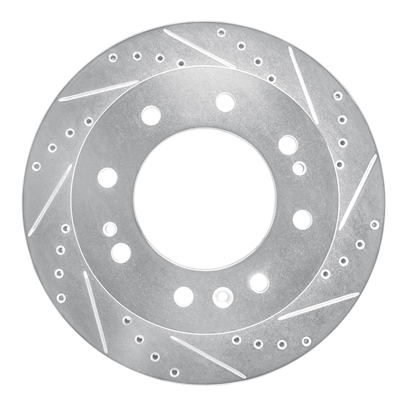 Chevrolet Silverado 2500 HD Brake Rotor (1) - Front Right - DFC - Drill & Slot - Silver - `11-`15