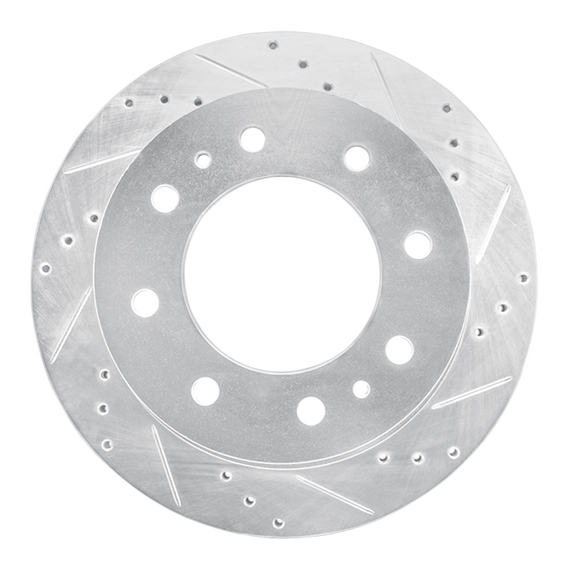 Chevrolet Suburban 3500 HD Brake Rotor (1) - Rear Right - DFC - Drilled & Slotted - Silver - `11-`25