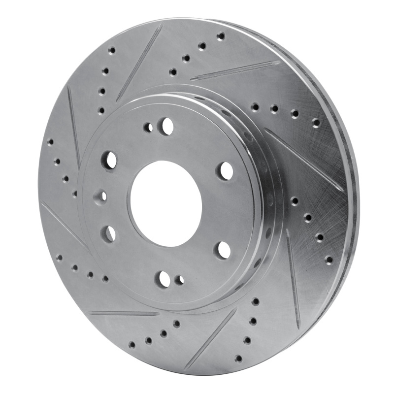 Chevrolet Tahoe Brake Rotor (1) - Front Left - DFC - Drilled & Slotted - Silver - `09-`20