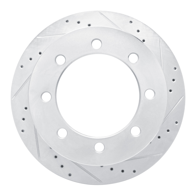 Chevrolet Silverado 3500 HD Brake Rotor (1) - Rear Right - DFC - Drilled & Slotted - Silver - `20-`25