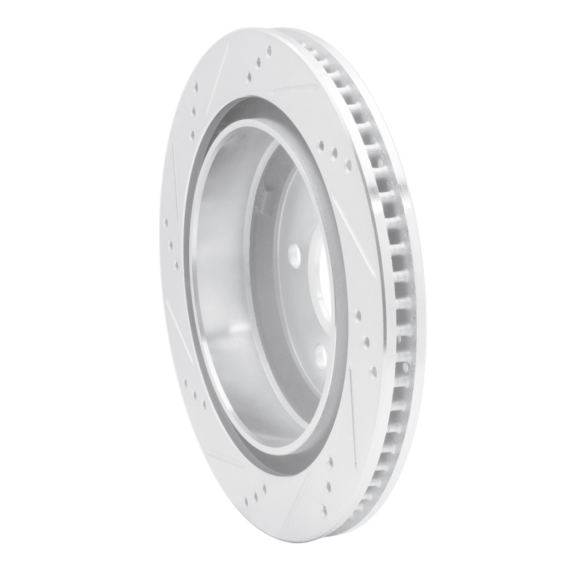 Chevrolet Camaro Brake Rotor (1) - Rear Right - DFC - Drilled & Slotted - Silver - `98-`02