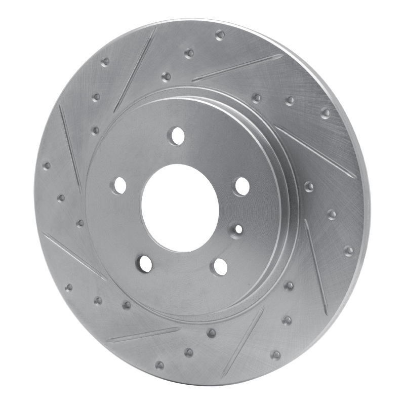 Buick Terraza Brake Rotor (1) - Rear Left - DFC - Drilled & Slotted - Silver - 2005