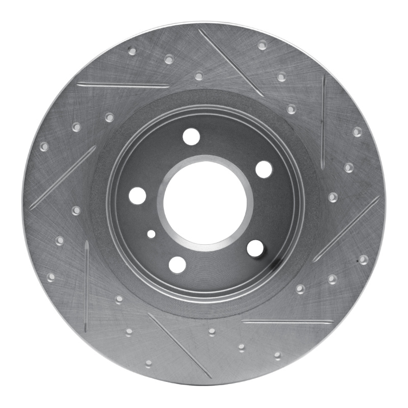 Buick Terraza Brake Rotor (1) - Rear Left - DFC - Drilled & Slotted - Silver - 2005