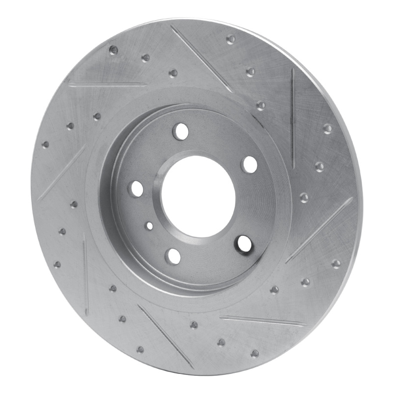 Buick Terraza Brake Rotor (1) - Rear Left - DFC - Drilled & Slotted - Silver - 2005