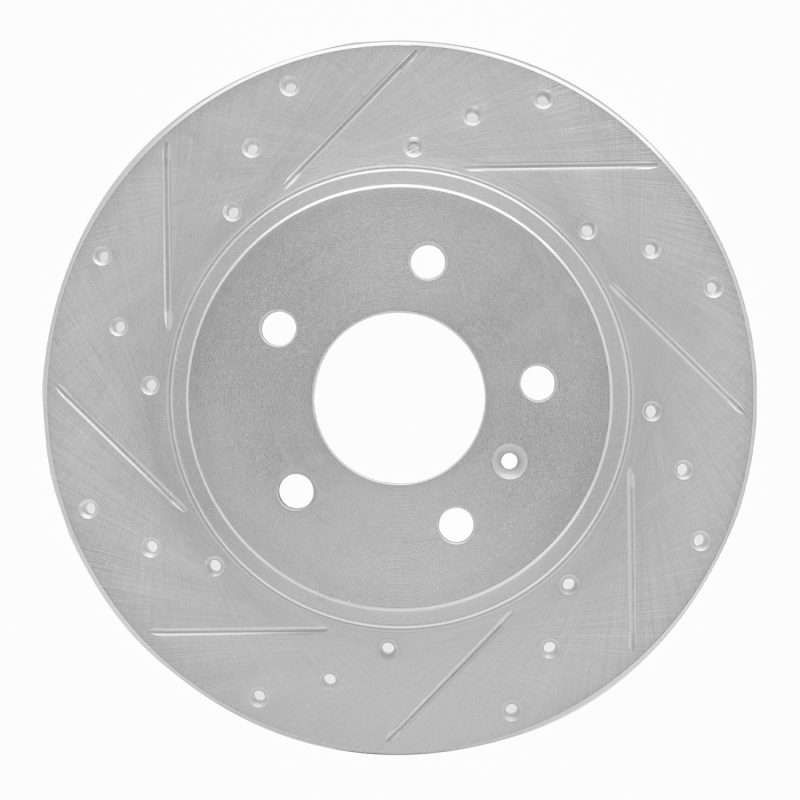 Buick Terraza Brake Rotor (1) - Rear Left - DFC - Drilled & Slotted - Silver - 2005