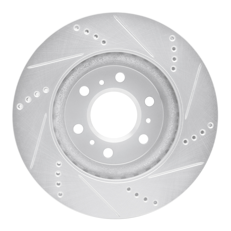 Buick Terraza Brake Rotor (1) - Front Left - DFC - Drilled & Slotted - Silver - `06-`09