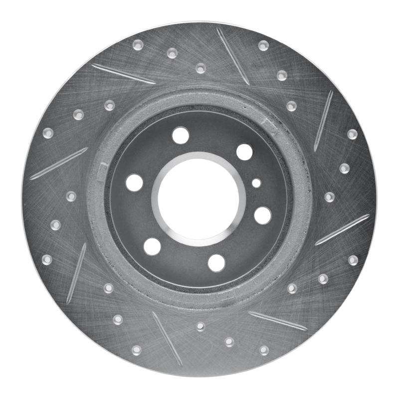 Buick Terraza Brake Rotor (1) - Rear Left - DFC - Drilled & Slotted - Silver - `06-`09