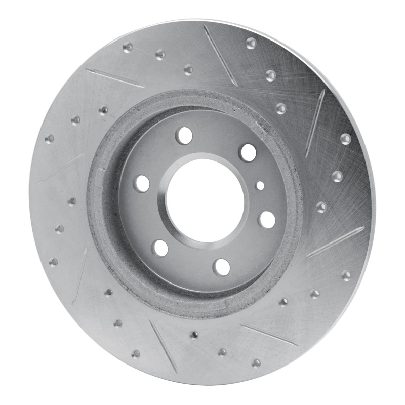 Buick Terraza Brake Rotor (1) - Rear Left - DFC - Drilled & Slotted - Silver - `06-`09