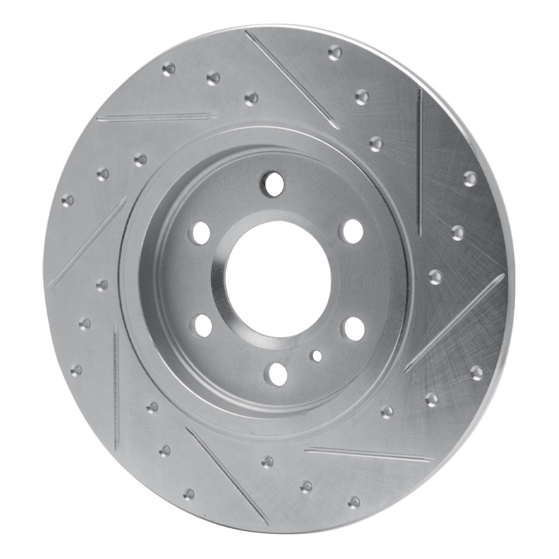 Buick Terraza Brake Rotor (1) - Rear Left - DFC - Drilled & Slotted - Silver - 2006