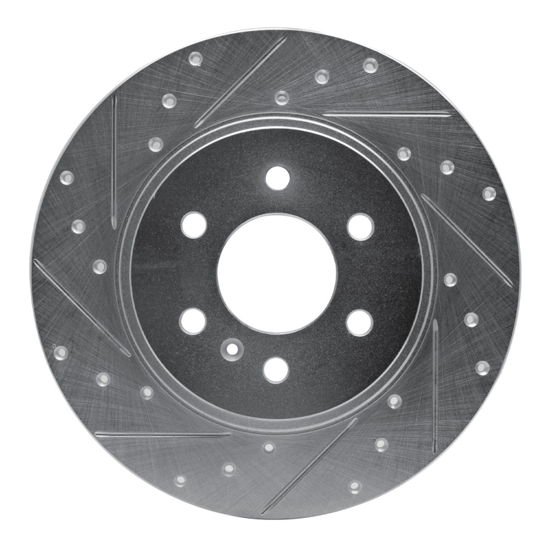 Buick Terraza Brake Rotor (1) - Rear Left - DFC - Drilled & Slotted - Silver - 2006