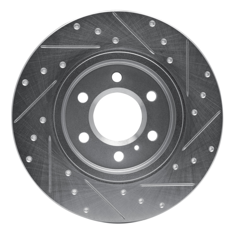 Buick Terraza Brake Rotor (1) - Rear Left - DFC - Drilled & Slotted - Silver - 2006