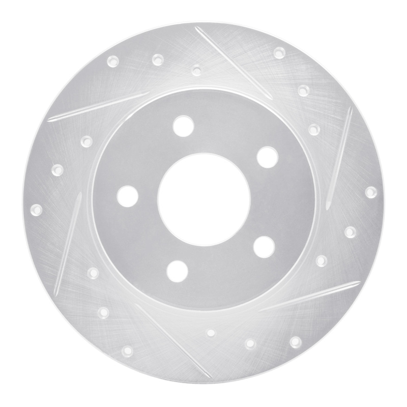 Chevrolet HHR Brake Rotor (1) - Rear Right - DFC - Drilled & Slotted - Silver - `04-`12