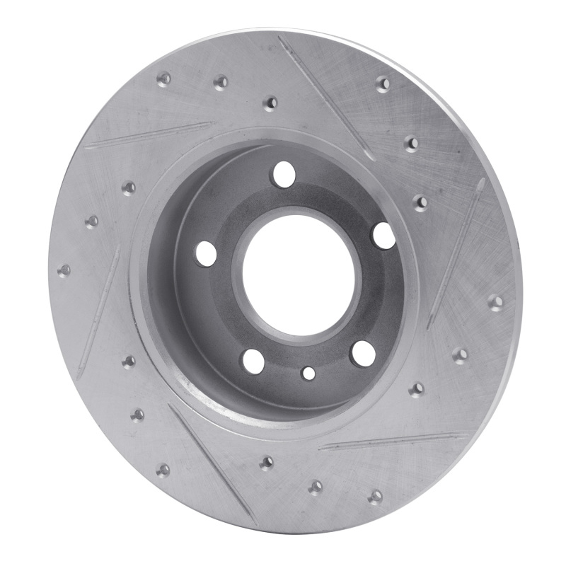 Chevrolet Zafira Brake Rotor (1) - Rear Left - DFC - Drilled & Slotted - Silver - `02-`08