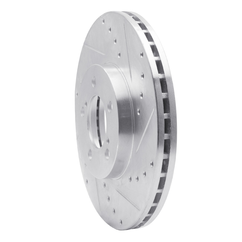 Ford Taurus Brake Rotor (1) - Front Right - DFC - Drilled & Slotted - Silver - `93-`07