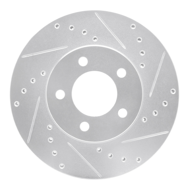 Ford Windstar Brake Rotor (1) - Front Right - DFC - Drilled & Slotted - Silver - `91-`00