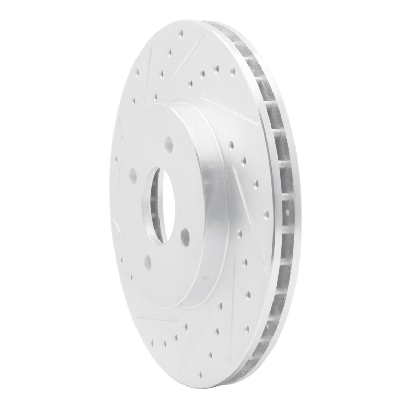 Ford Focus Brake Rotor (1) - Front Left - DFC - Drilled & Slotted - Silver - `02-`04