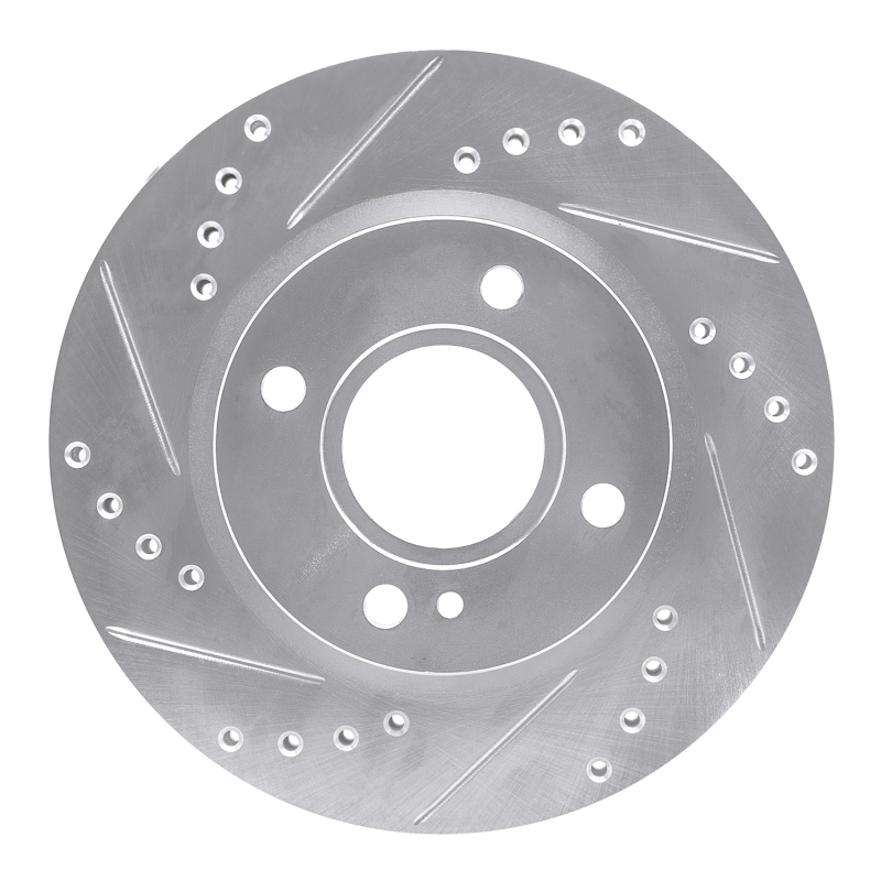 Ford Figo Brake Rotor (1) - Front Left - DFC - Drilled & Slotted - Silver - `11-`19