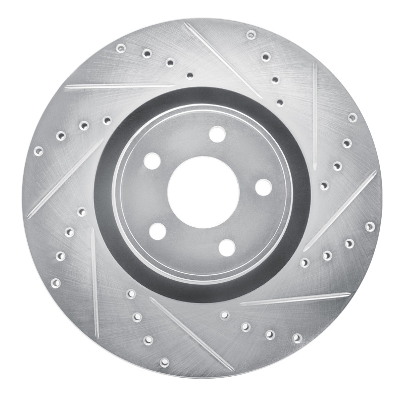 Ford Focus Brake Rotor (1) - Front Right - DFC - Drilled & Slotted - Silver - `14-`19 Ford Focus Brake Rotor (1) - Front Right - DFC - Drilled & Slotted - Silver - `14-`19