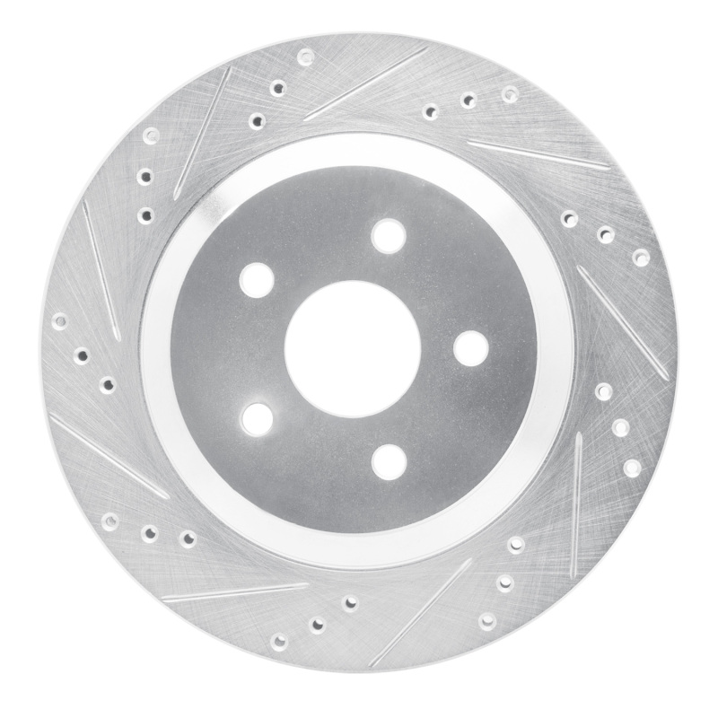 Ford Freestar Brake Rotor (1) - Rear Left - DFC - Drilled & Slotted - Silver - `04-`07