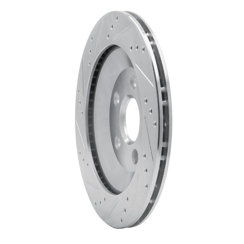 Ford Freestar Brake Rotor (1) - Rear Right - DFC - Drilled & Slotted - Silver - `04-`07