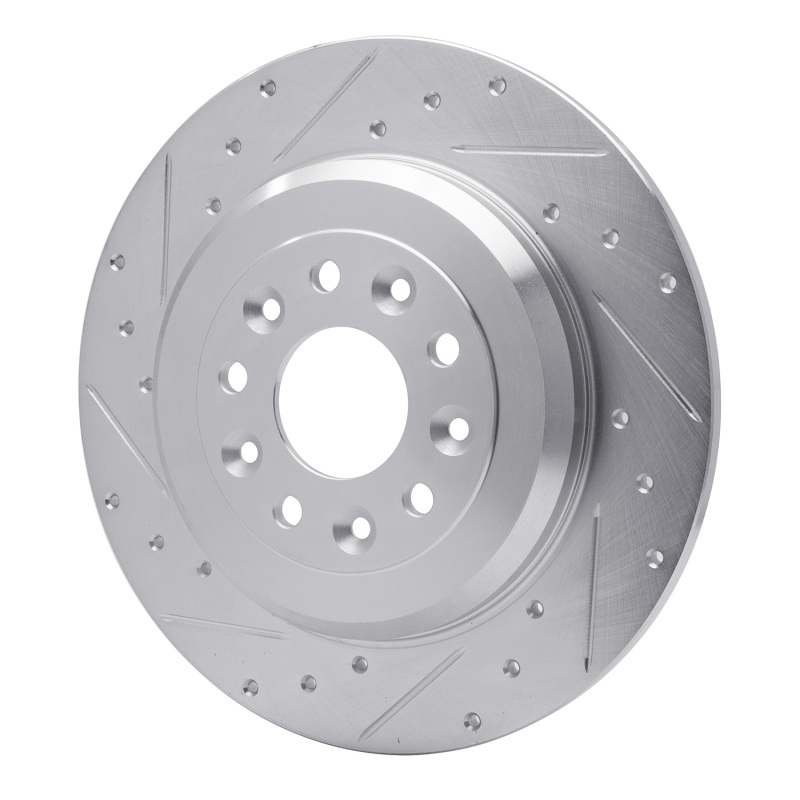 Ford Flex Brake Rotor (1) - Rear Left - DFC - Drilled & Slotted - Silver - `05-`19