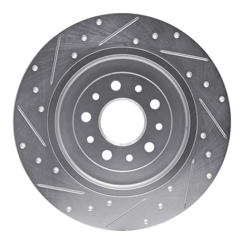 Ford Freestyle Brake Rotor (1) - Rear Right - DFC - Drilled & Slotted - Silver - `05-`19