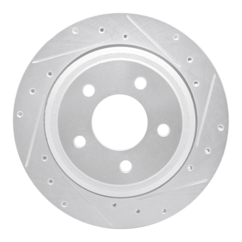 Ford Ranger Brake Rotor (1) - Rear Right - DFC - Drilled & Slotted - Silver - `10-`11