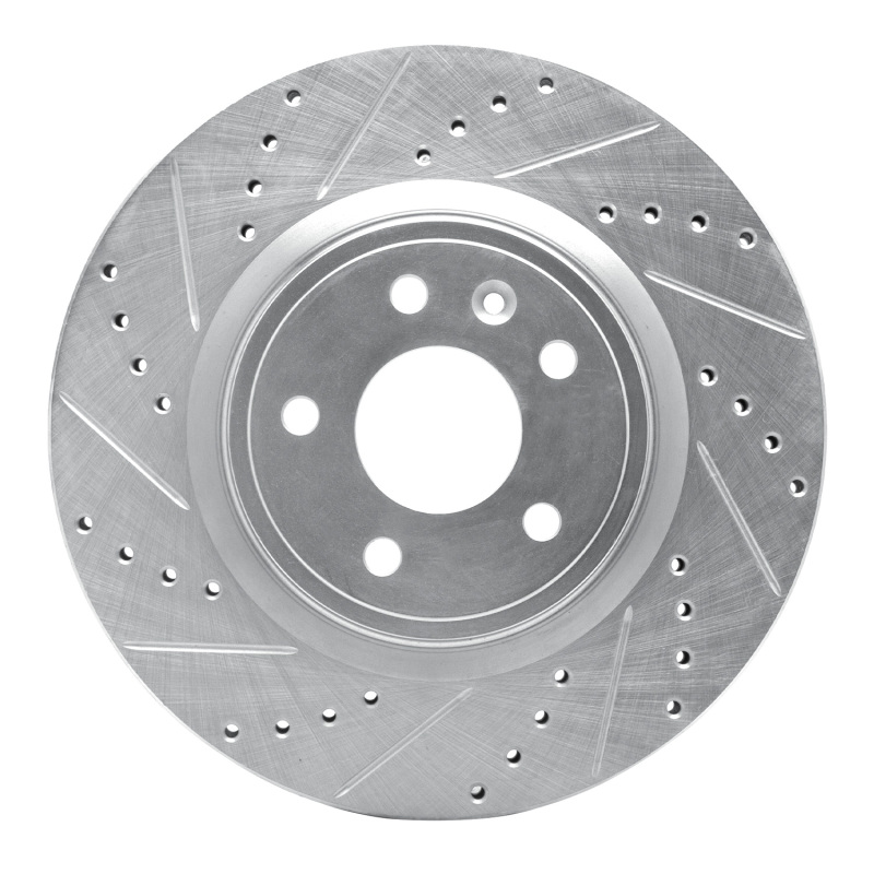 Ford Explorer Brake Rotor (1) - Front Left - DFC - Drilled & Slotted - Silver - `11-`19