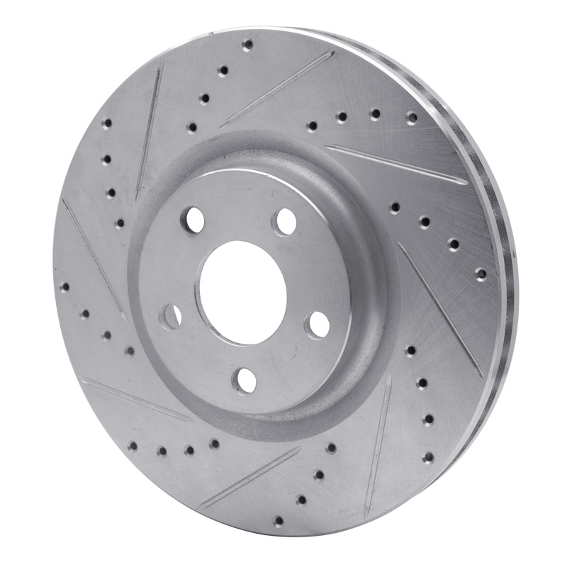 Ford Edge Brake Rotor (1) - Front Left - DFC - Drilled & Slotted - Silver - `15-`20