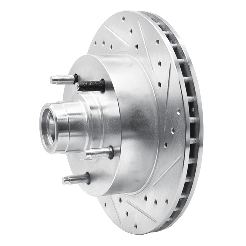 Ford E-150 Econoline Brake Rotor (1) - Front Right - DFC - Drilled & Slotted - Silver - `94-`03