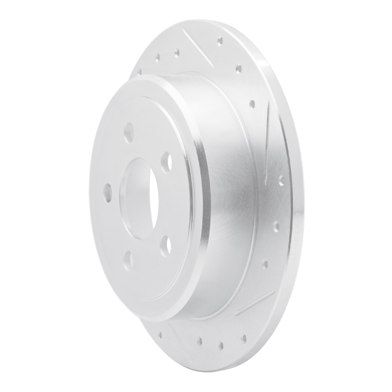 Ford Windstar Brake Rotor (1) - Rear Right - DFC - Drilled & Slotted - Silver - `95-`03