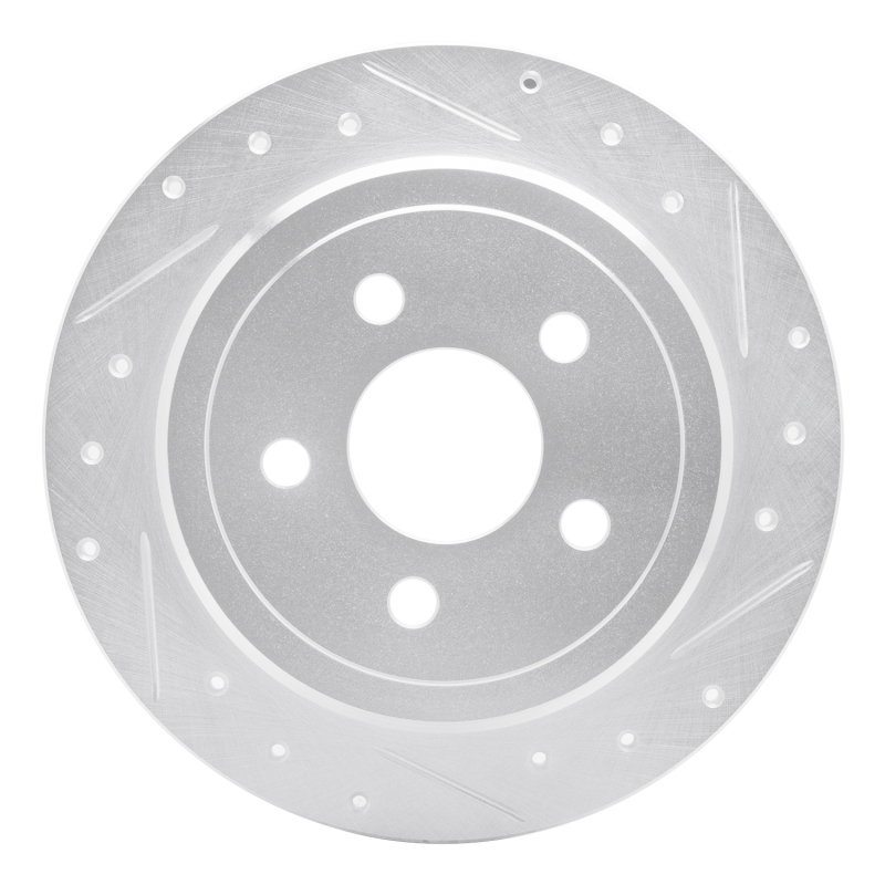 Ford Windstar Brake Rotor (1) - Rear Right - DFC - Drilled & Slotted - Silver - `95-`03