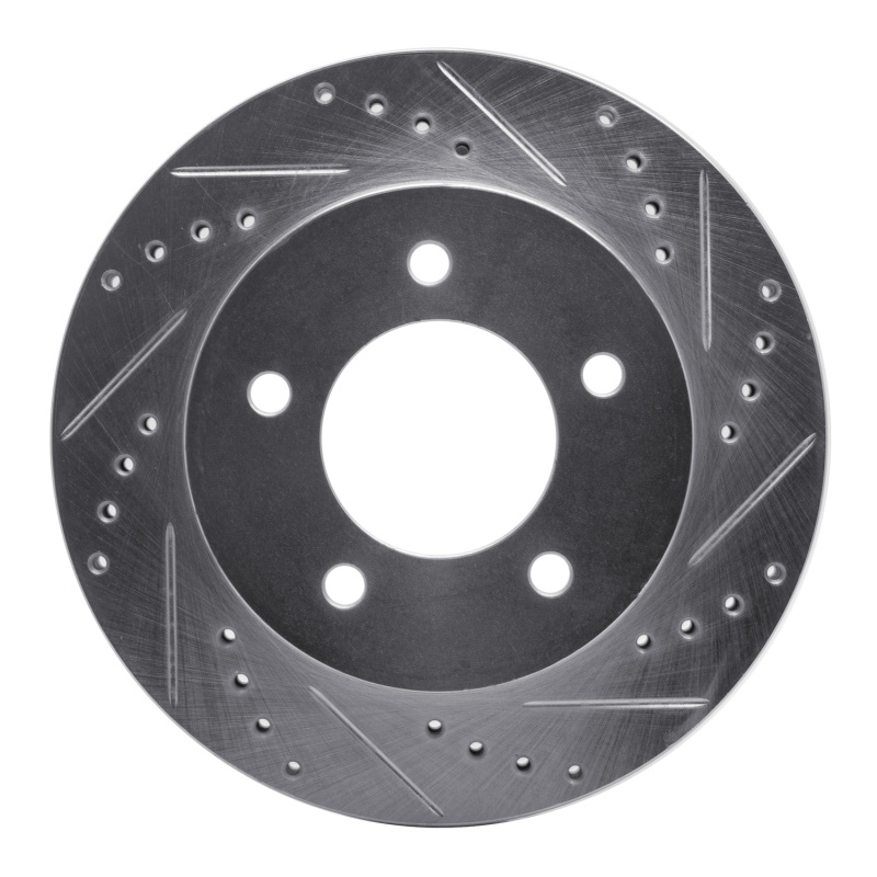 Ford F-150 Brake Rotor (1) - Front Right - DFC - Drilled & Slotted - Silver - `97-`04