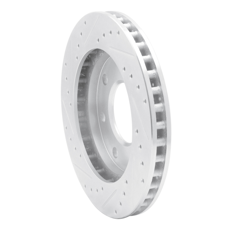 Ford F-150 Brake Rotor (1) - Front Right - DFC - Drilled & Slotted - Silver - `97-`04